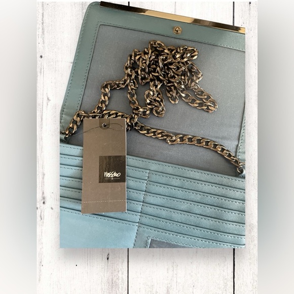 Mossimo Women's Crossbody Clutch Purse Organizer Blue Malachite Textured NWT - Picture 3 of 7